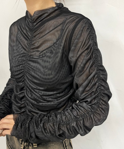 「Six M」 長袖カットソー FREE ブラック レディース_画像3