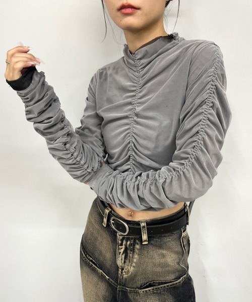 「Six M」 長袖カットソー FREE ブラック レディース_画像4