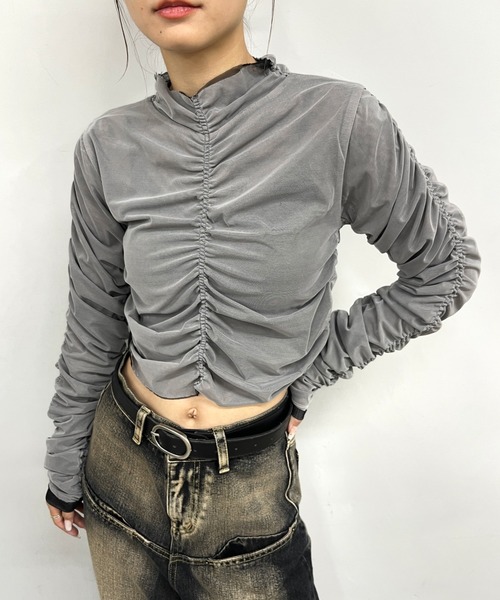 「Six M」 長袖カットソー FREE ブラック レディース_画像5