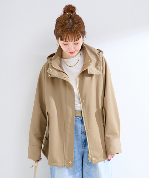 すんさん　ベージュ　ブルゾン B.C STOCK（ベーセーストック） ブルゾン アウター 手洗い可 / 撥水