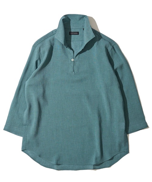 TETE HOMME（テット オム） 七分袖 シャツ 展開店舗限定 リネンライク