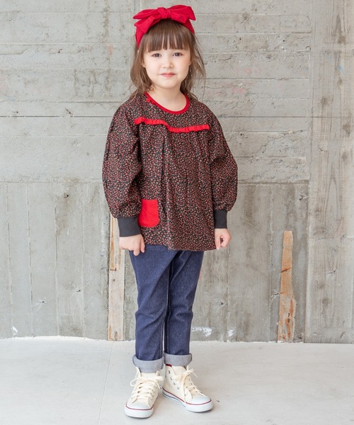 「RAGMART」 「KIDS」7分袖ブラウス 130cm ブラウン キッズ_画像3