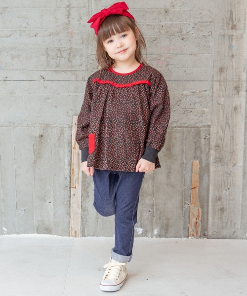 「RAGMART」 「KIDS」7分袖ブラウス 130cm ブラウン キッズ_画像5