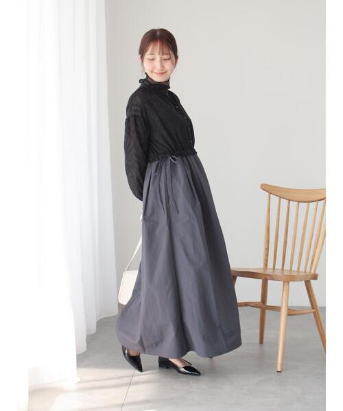 「Te chichi TERRASSE」 ドッキングワンピース F ブラック レディース_画像4