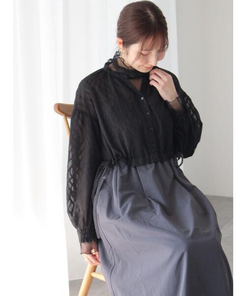 「Te chichi TERRASSE」 ドッキングワンピース F ブラック レディース_画像5