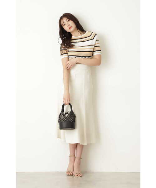 「JILL STUART」 半袖ニット FREE パープル レディース_画像3