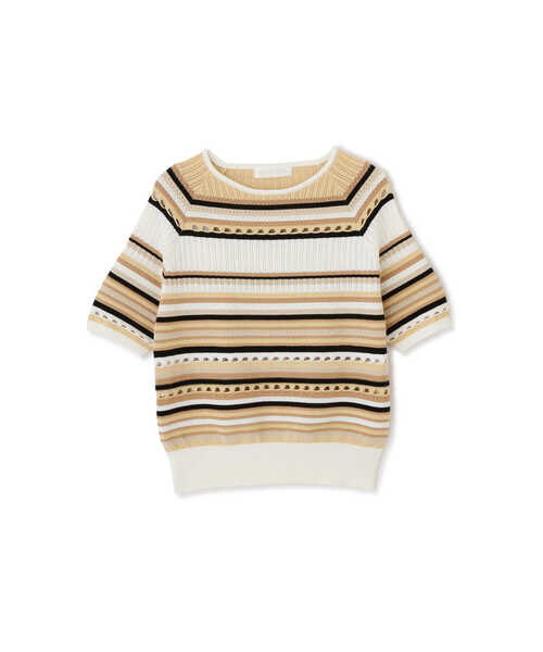 「JILL STUART」 半袖ニット FREE パープル レディース_画像4