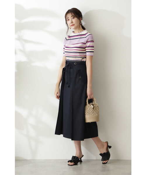 「JILL STUART」 半袖ニット FREE パープル レディース_画像7