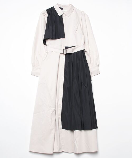 「CAROLINA GLASER」 シャツワンピース ONE SIZE パープル レディースの画像