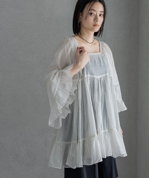 美品❗️ADOREチュニック 杢調ランダムテレコ切替チュニック - ベルーナ【公式】