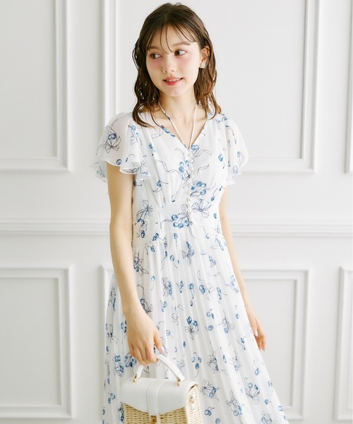 tocco closet（トッコ クローゼット） ワンピース パール付きチェリー