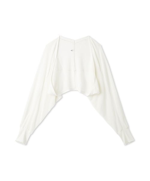 【新品タグ付】FRAY I.D セミシアーボレロカーディガン WHT 完売カラー FRAY I.D（フレイ・アイディー） カーディガン セミシアーボレロ