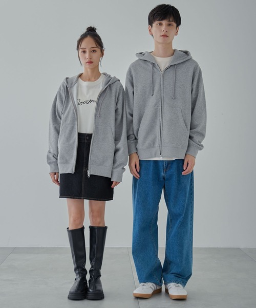 「WEGO」 ジップアップパーカー SMALL 杢グレー メンズ_画像9