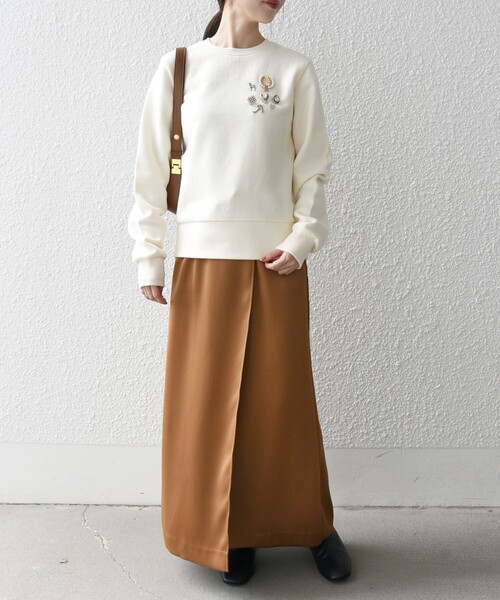 「SHIPS any」 スウェットカットソー ONE SIZE ネイビー レディース_画像2