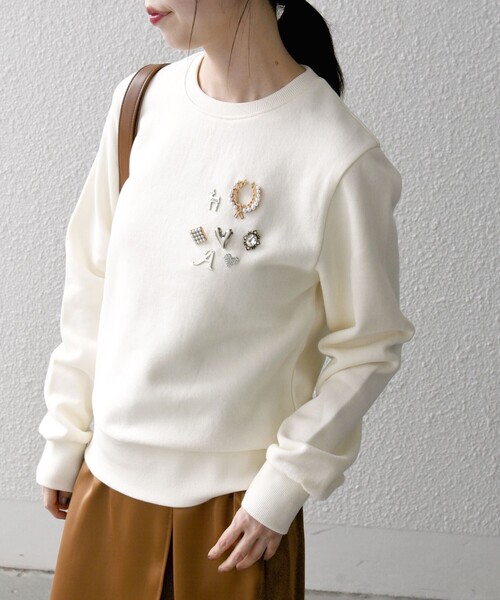 「SHIPS any」 スウェットカットソー ONE SIZE ネイビー レディース_画像5