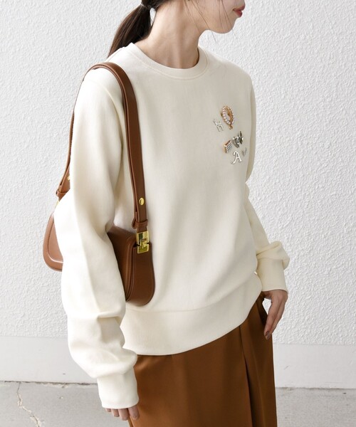 「SHIPS any」 スウェットカットソー ONE SIZE ネイビー レディース_画像8