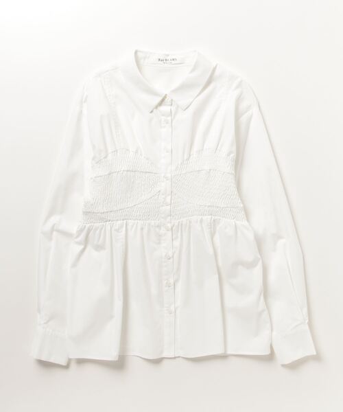 「Ray BEAMS」 長袖ブラウス ONE SIZE ホワイト レディース_画像2