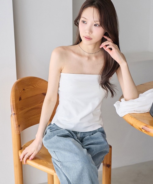 チューブトップ ベアトップ カップ付きベアトップ : ZOZOTOWN Yahoo!店