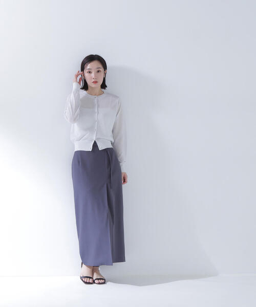「NATURAL BEAUTY BASIC」 カーディガン FREE チャコールグレー レディース_画像7