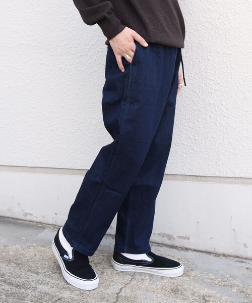 ワイドパンツ ジーンズ 「SHIPS any別注」Gramicci:  ルーズ テーパード ストレッチ デニム パンツ メンズ | Gramicci | 20