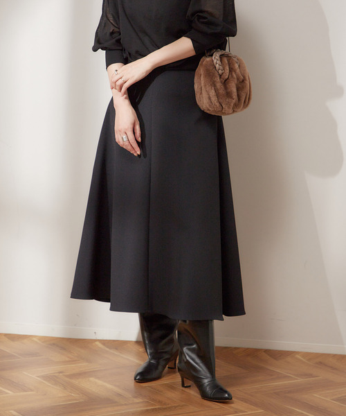 「journal standard L'essage」 フレアスカート 36 ネイビー レディース_画像9