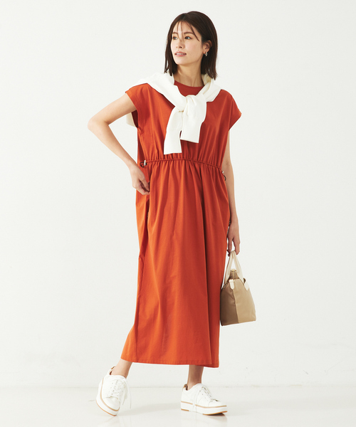 「abahouse mavie」 半袖ワンピース フリー ダークグリーン レディース_画像3