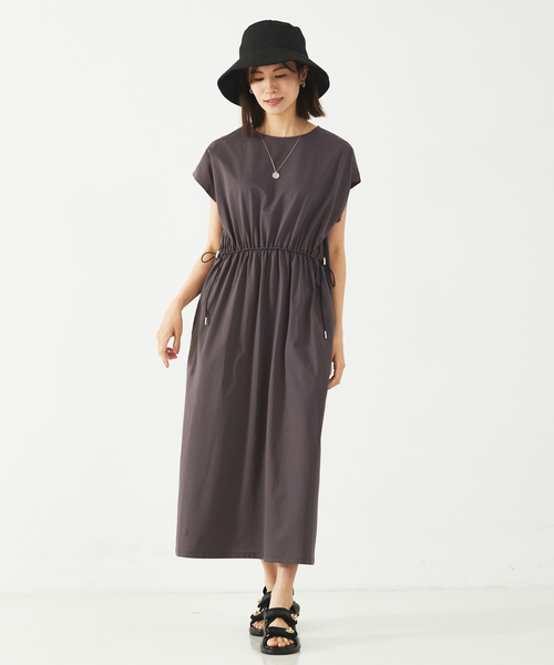 「abahouse mavie」 半袖ワンピース フリー ダークグリーン レディース_画像8