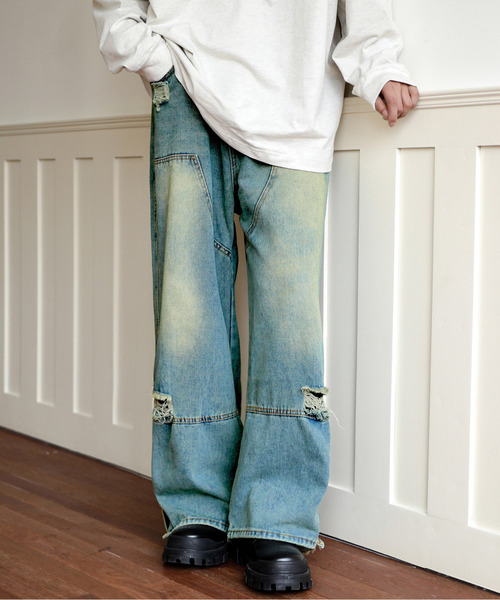 「neos」 ブーツカットデニムパンツ X-LARGE ブルー メンズ_画像3