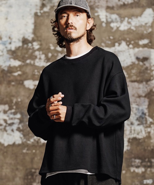 Jih Nunc（ジーヌンク） tシャツ mlt5762- ヘビーオンスワッフルロング