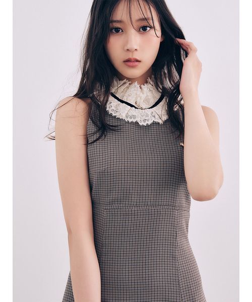 SNIDEL ワンピース 「RT-6968738919」 SNIDEL（スナイデル） ワンピース レースカラーアメスリチェック