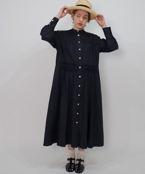 「haupia」 長袖ワンピース MEDIUM オフホワイト レディース_画像2