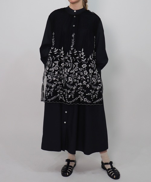 「haupia」 長袖ワンピース MEDIUM オフホワイト レディース_画像6