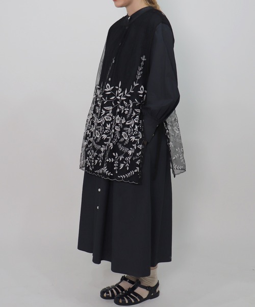 「haupia」 長袖ワンピース MEDIUM オフホワイト レディース_画像7