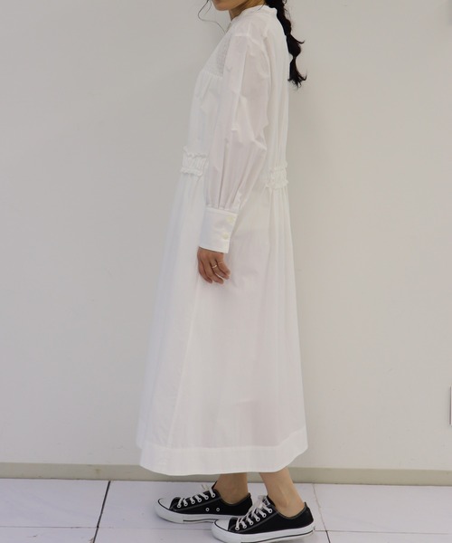 「haupia」 長袖ワンピース MEDIUM オフホワイト レディース_画像9