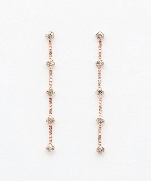 BLOOM 10金　ダイヤモンド　ピアス BLOOM（ブルーム） ピアス K10 ピンクゴールド ダイヤモンド ピアス