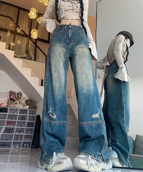 「gossip!ロサンゼルス」 デニムパンツ S ブルー レディース_画像2