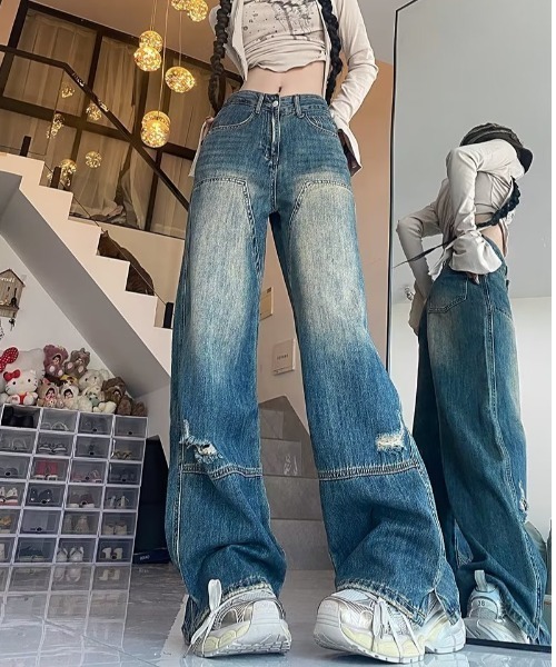 「gossip!ロサンゼルス」 デニムパンツ S ブルー レディース_画像5