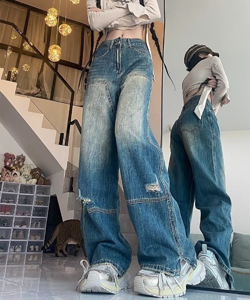 「gossip!ロサンゼルス」 デニムパンツ S ブルー レディース_画像6