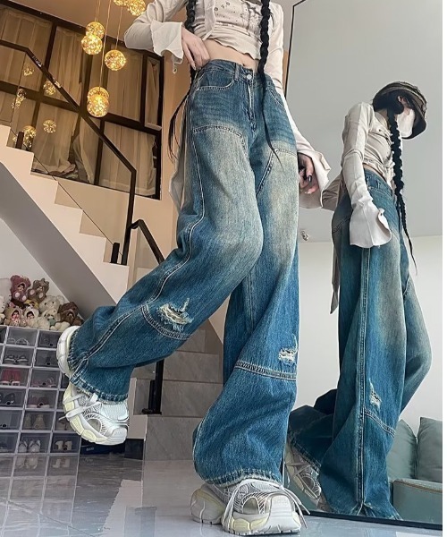 「gossip!ロサンゼルス」 デニムパンツ S ブルー レディース_画像7
