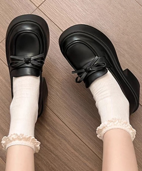miniministore（ミニミニストア） ローファー リボン厚底ローファー