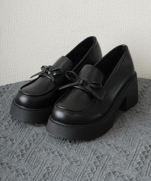 miniministore（ミニミニストア） ローファー リボン厚底ローファー