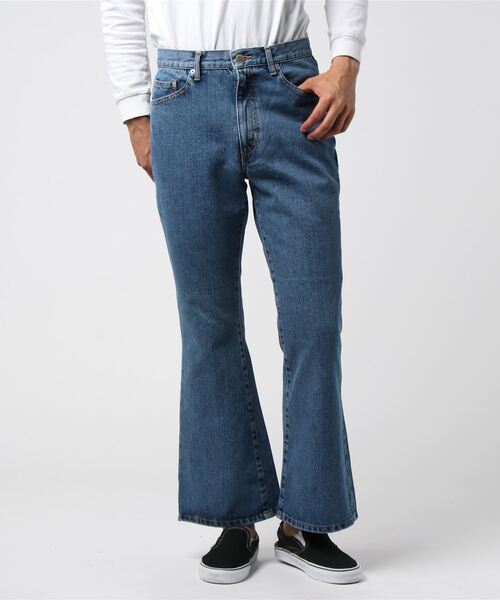 JOHN LAWRENCE SULLIVAN ジーンズ WASHED DENIM FLARED PANTS