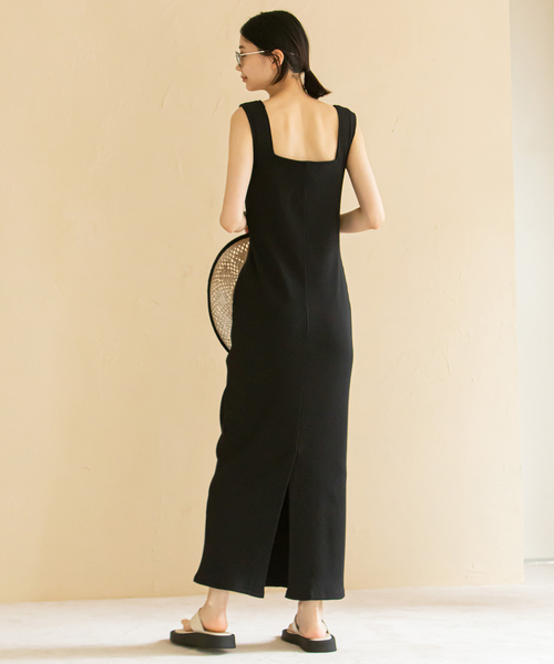 u by spick&span■スクエアネックリブワンピース U by SPICK&SPAN ワンピース スクエアネックリブワンピース