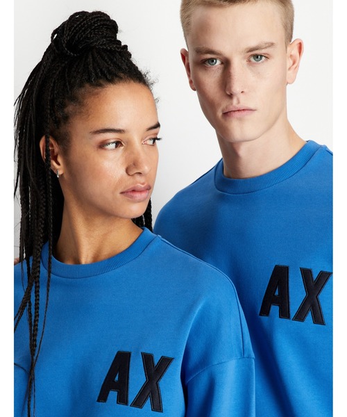 トレーナー スウェット 「A|X アルマーニ エクスチェンジ」ボックスロゴ　スウェットプルオーバー レディース ARMANI EXCHANGE トレーナー スウェット 「A|X アルマーニ