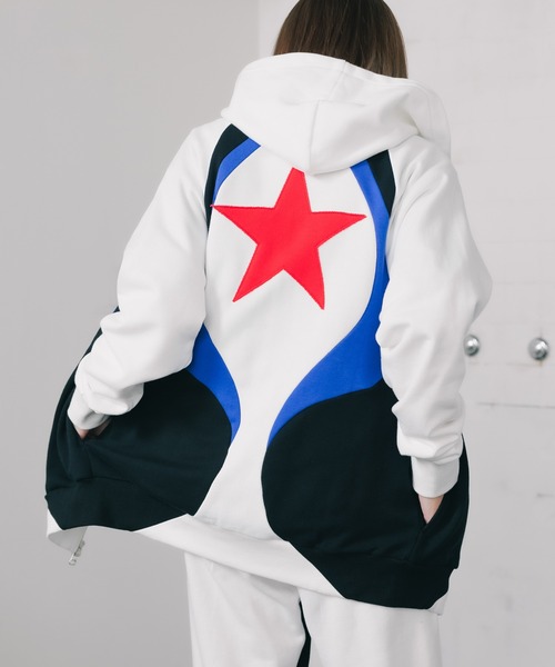 SYUMAN Star carving フーディ パーカー