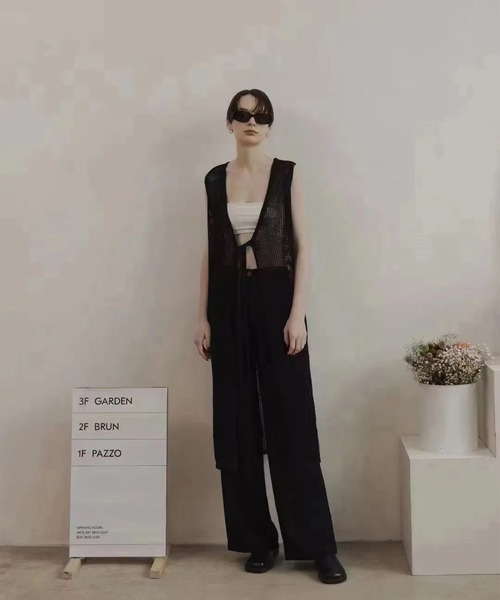 ルネ　ロングジレ　未使用 leune（ルネ） ベスト レディース ニットロングジレ : ZOZOTOWN Yahoo