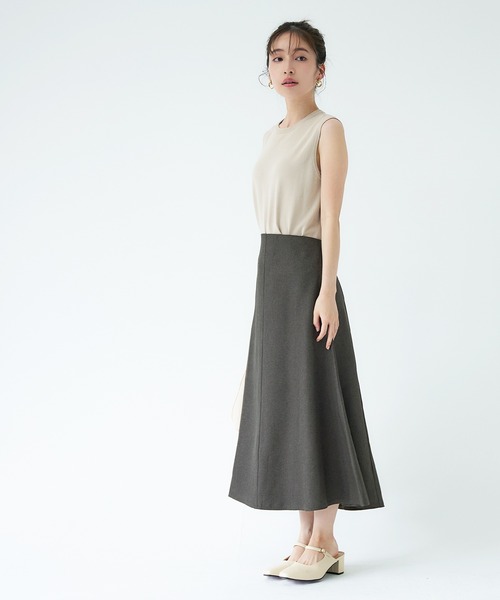 スカート リネンライクフレアスカート レディース : 75246813  