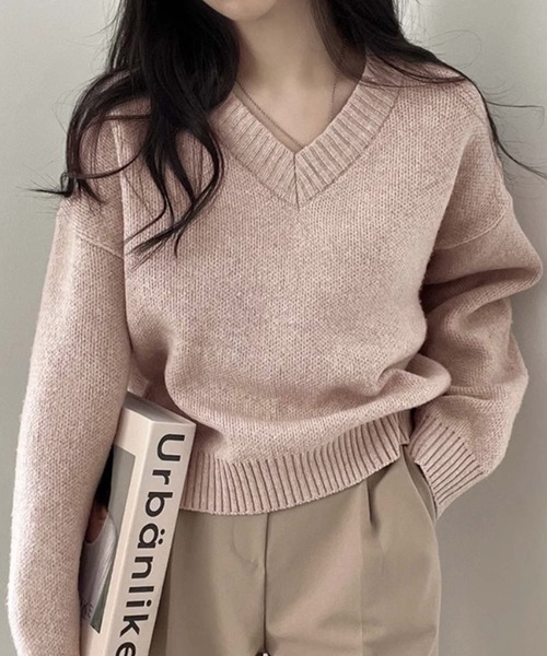 Girly Doll（ガーリードール） ニット セーター オーバーサイズVネック