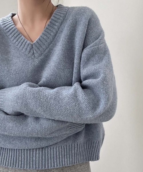 【⭐️美品　セール】Ballsey 編み込みニットセーター Girly Doll（ガーリードール） ニット セーター オーバーサイズVネック