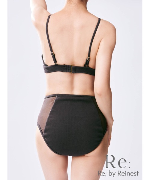 Re；by Reinest 水着 Side sheer high waist swim wear / サイドシアー 